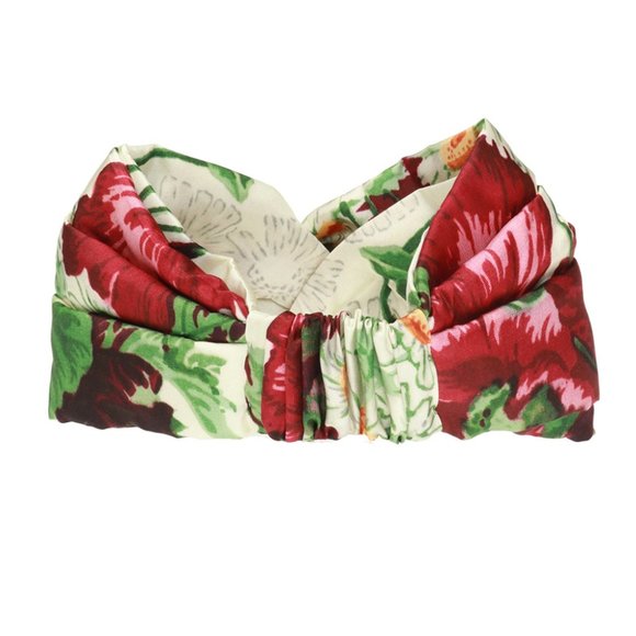 Gucci Floral Print Padded Headband in ivory NEW IN BOX